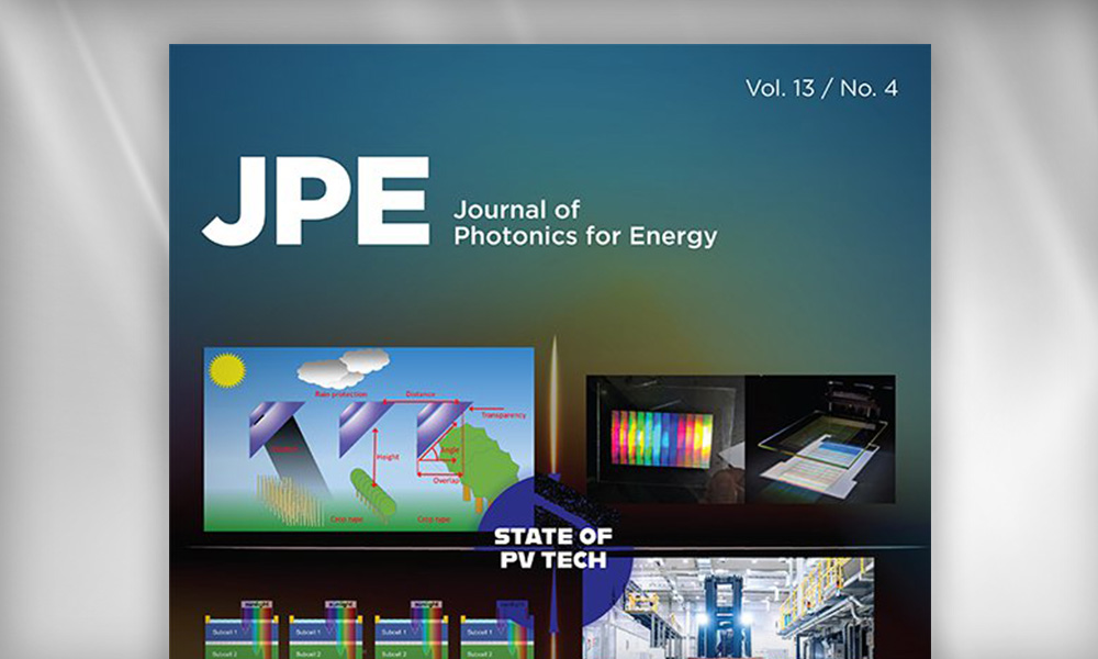 SPIE Journal of Photonics for Energy cover