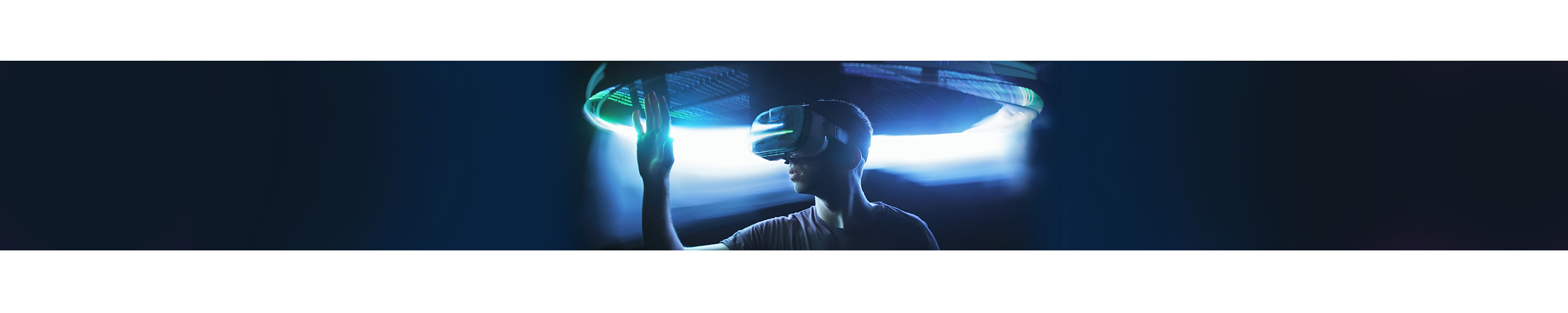 Person using VR headset