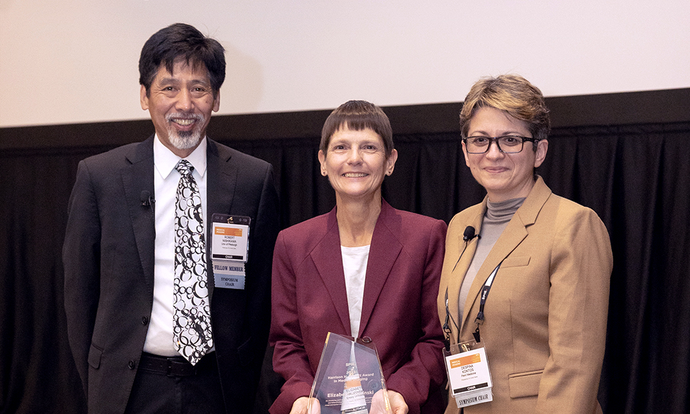 Chairs and committee members organize the conferences and present awards to authors at SPIE events
