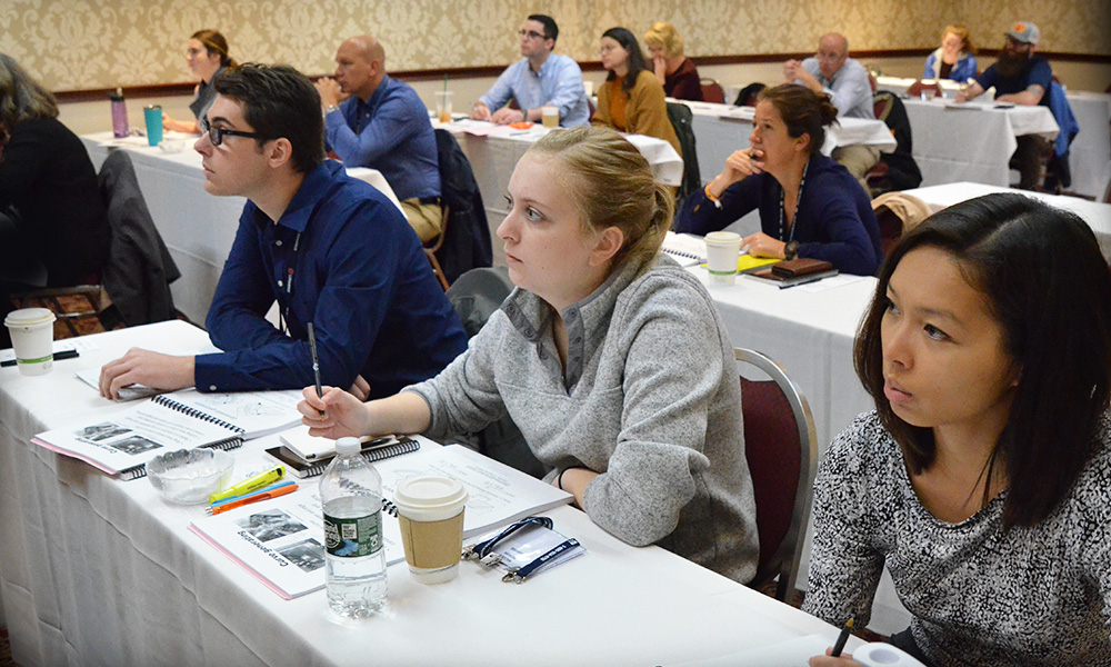 Attendees sit in an SPIE lithography course