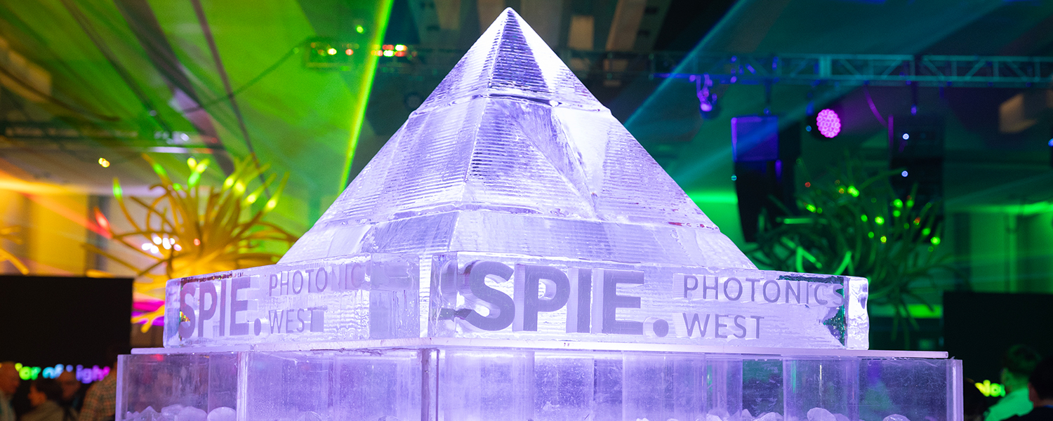 Ice sculpture at SPIE Photonics West Welcome Reception