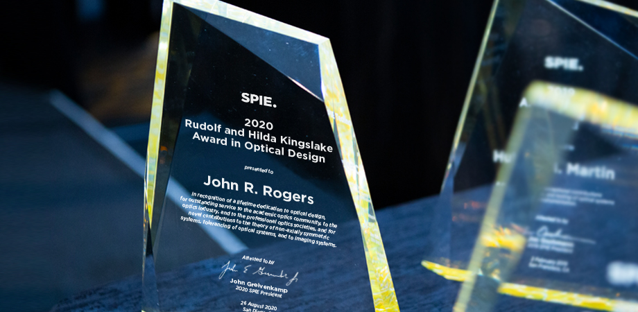 John R. Rogers wins the 2020 SPIE Rudolf and Hilda Kingslake Award in Optical Design