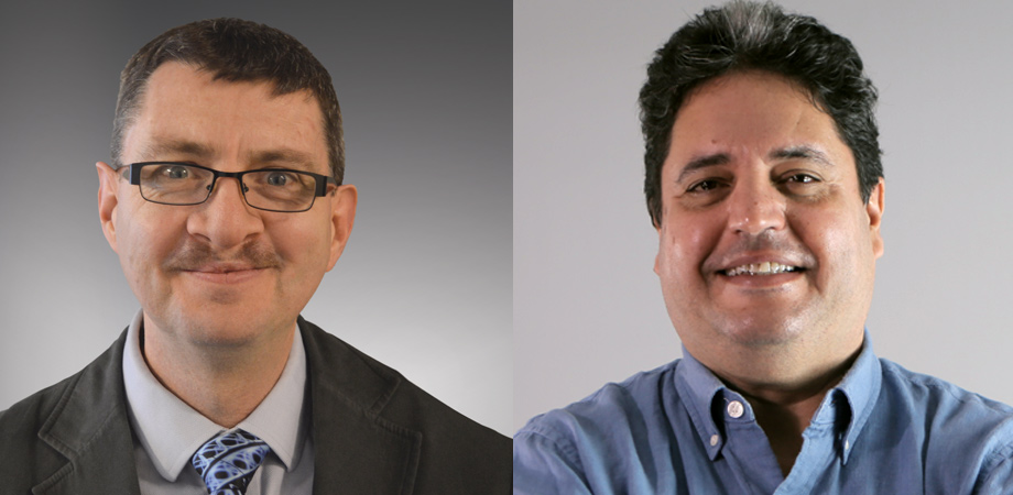 FOR THEY ARE JOLLY GOOD FELLOWS: John Dudley, left, and Zouheir Sekkat are among the 2020 cohort of SPIE Fellow Members.