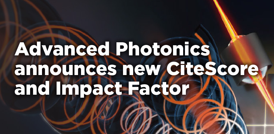 image with text: Advanced Photonics announces new CiteScore and Impact Factor.