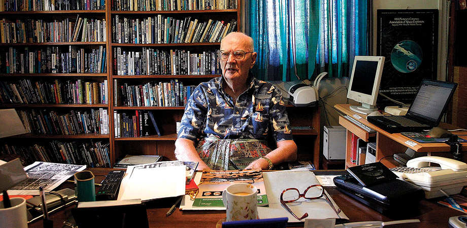 Arthur C. Clarke at his home in Sri Lanka