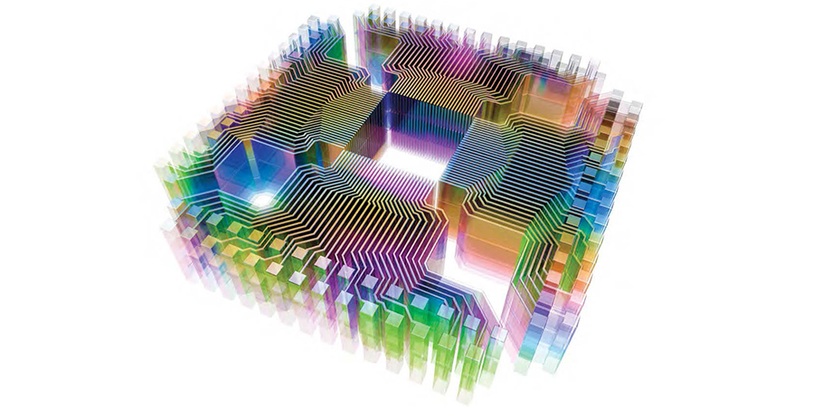artist rendering of a quantum chip